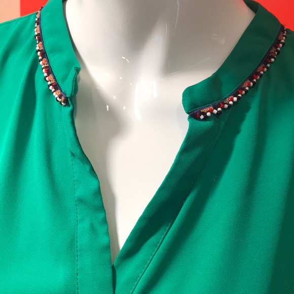 Collective Concepts Emerald Green Blouse - Picture 2 of 7